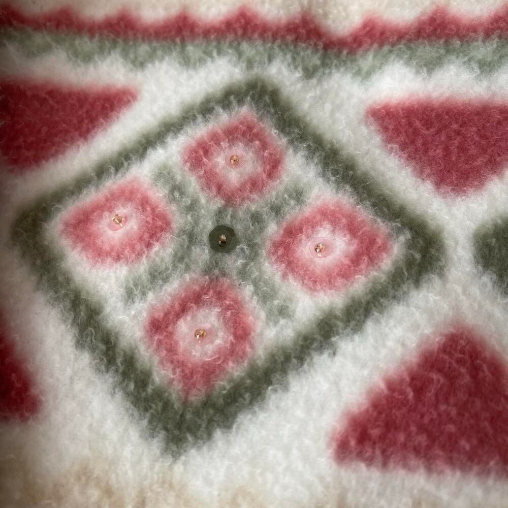 Alfred Dunner full zip fleece jacket womens M‎ geometric multicolor pastel soft - Picture 4 of 15